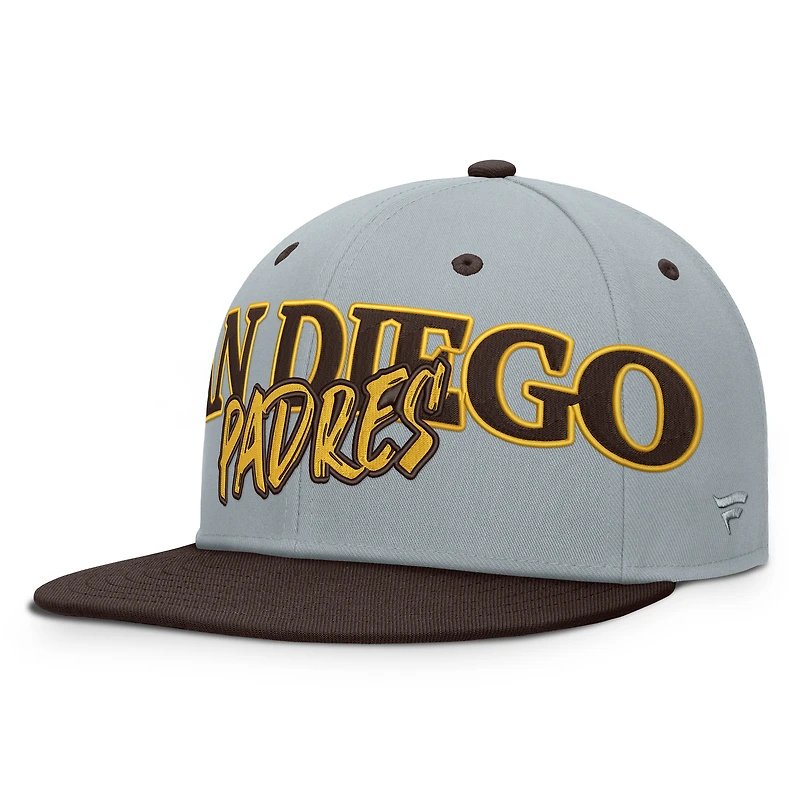 Men's Fanatics Gray San Diego Padres Jersey Twill Fitted Hat