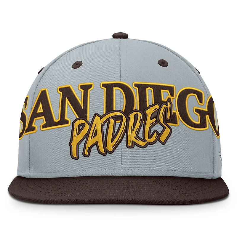 Men's Fanatics Gray San Diego Padres Jersey Twill Fitted Hat