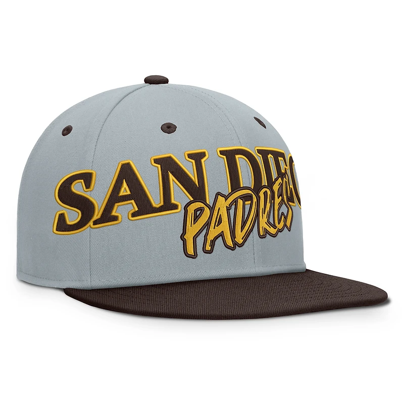 Men's Fanatics Gray San Diego Padres Jersey Twill Fitted Hat