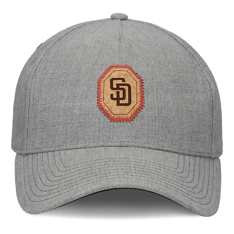 Men's Fanatics Gray San Diego Padres Signature Elements Cork Patch A-Frame Adjustable Hat