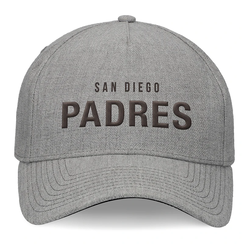Men's Fanatics Heather Gray San Diego Padres Elements A-Frame Structured Adjustable Hat