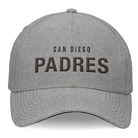 Men's Fanatics Heather Gray San Diego Padres Elements A-Frame Structured Adjustable Hat