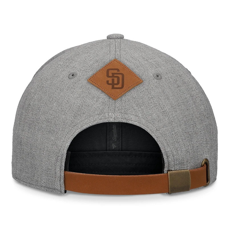 Men's Fanatics Heather Gray San Diego Padres Elements A-Frame Structured Adjustable Hat