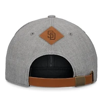 Men's Fanatics Heather Gray San Diego Padres Elements A-Frame Structured Adjustable Hat