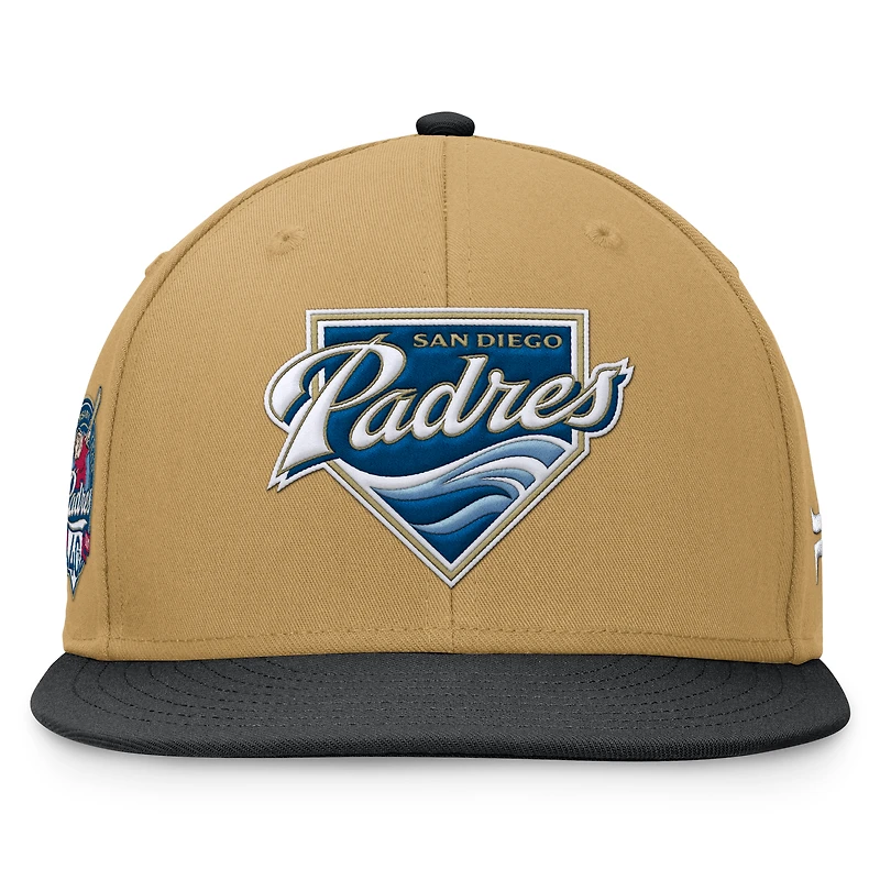 Men's Fanatics Khaki/Black San Diego Padres  Heritage Two-Tone Fitted Hat