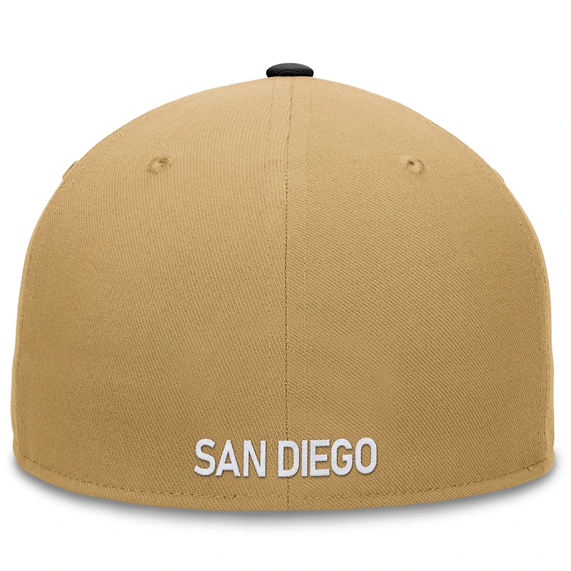 Men's Fanatics Khaki/Black San Diego Padres  Heritage Two-Tone Fitted Hat