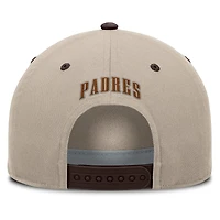 Casquette ajustable Fanatics kaki/marron pour homme, modèle vétéran des Padres de San Diego.