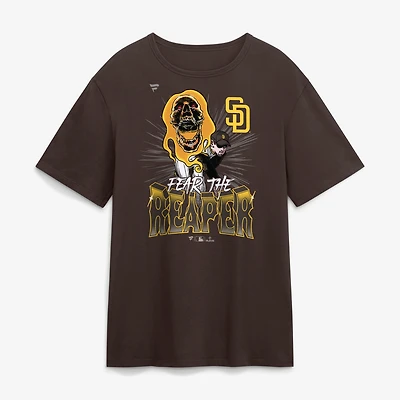 T-shirt Fanatics pour homme Mason Miller Brown San Diego Padres « Craignez la Faucheuse »