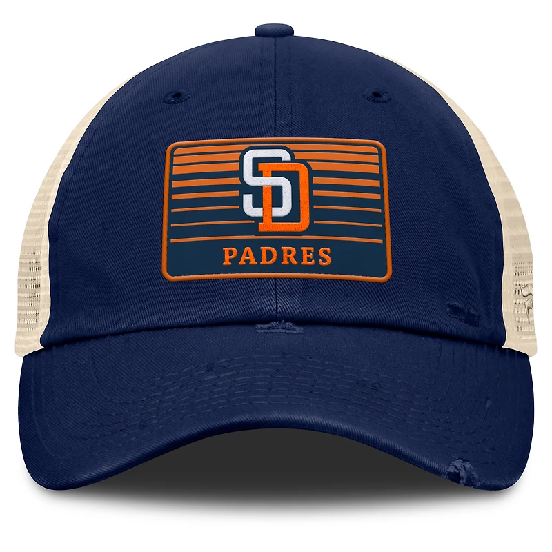 Men's Fanatics  Navy/Natural San Diego Padres Cooperstown Collection Eastbound Mesh Adjustable Hat