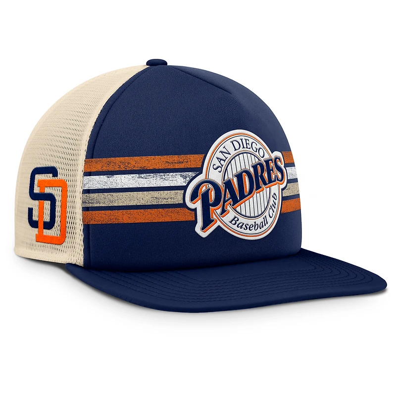 Men's Fanatics Navy/Natural San Diego Padres Cooperstown Collection Powers Snapback Hat