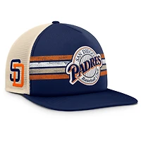 Men's Fanatics Navy/Natural San Diego Padres Cooperstown Collection Powers Snapback Hat