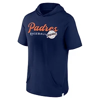 Sweat à capuche manches courtes pour hommes Fanatics Navy San Diego Padres Offensive Strategy