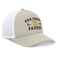 Men's Fanatics Stone San Diego Padres A-Frame Trucker Adjustable Hat