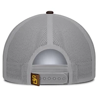 Men's Fanatics White/Brown San Diego Padres Designated A-Frame Foam Front Trucker Adjustable Hat