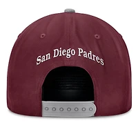 Men's Fanatics Wine San Diego Padres Front Office Snapback Hat