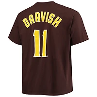 Men's Fanatics Yu Darvish Brown San Diego Padres Big & Tall Name Number T-Shirt