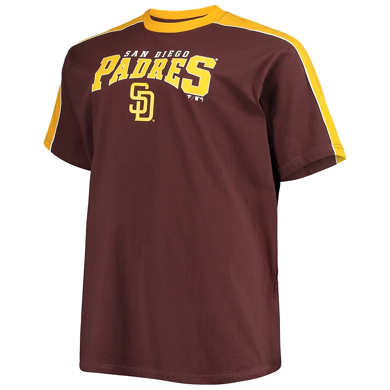 Men's Fernando Tatis Jr. Brown/Gold San Diego Padres Big & Tall Fashion Piping Player T-Shirt