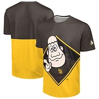 Men's FOCO Brown/Gold San Diego Padres Big Logo Mascot T-Shirt