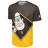 Men's FOCO Brown/Gold San Diego Padres Big Logo Mascot T-Shirt