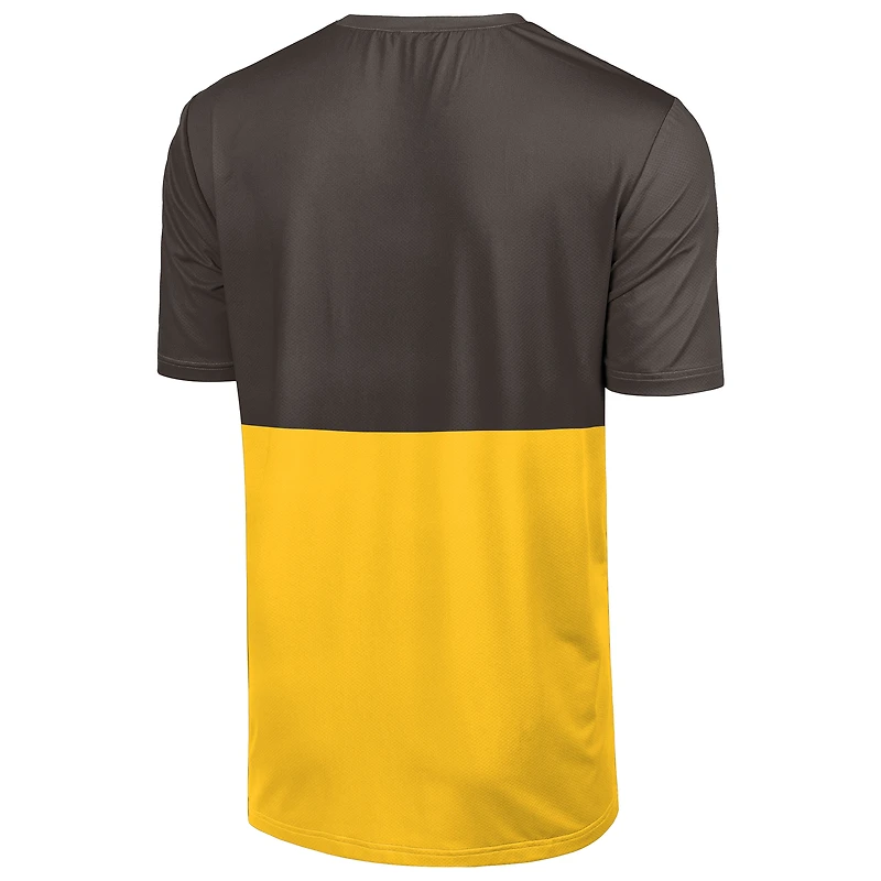 Men's FOCO Brown/Gold San Diego Padres Big Logo Mascot T-Shirt
