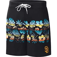Short de bain San Diego Padres Breeze Volley G-III Sports by Carl Banks pour homme Noir