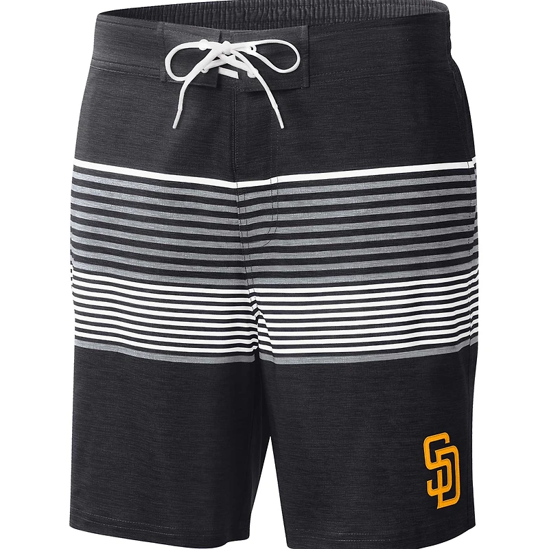 Men's G-III Sports by Carl Banks Black San Diego Padres Coastline Volley Swim Shorts