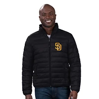 Doudoune zippée et pliable pour homme G-III Sports by Carl Banks noire des San Diego Padres