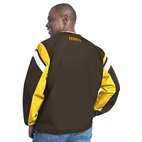 Pull à col en V double couverture G-III Sports by Carl Banks Brown pour homme des Padres de San Diego