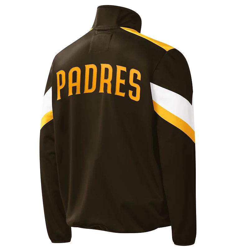 Veste de survêtement G-III Sports by Carl Banks marron San Diego Padres Earned Run pour homme