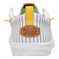 Chaussures décontractées à enfiler Hey Dude blanches San Diego Padres Wally pour hommes