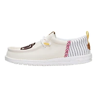 Chaussures décontractées à enfiler Hey Dude blanches San Diego Padres Wally pour hommes
