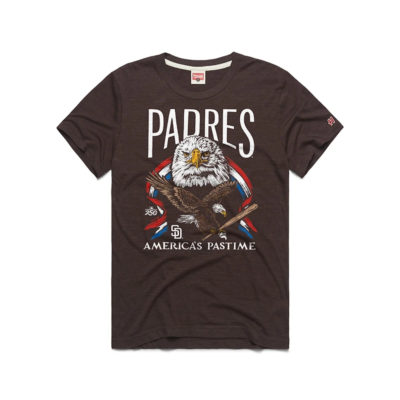 Men's Homage Brown San Diego Padres America's Pastime Tri-Blend T-Shirt