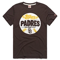 Men's Homage  Brown San Diego Padres MLB x Topps Baseball The Real One Tri-Blend T-Shirt