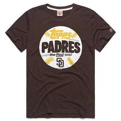 Men's Homage  Brown San Diego Padres MLB x Topps Baseball The Real One Tri-Blend T-Shirt