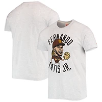 T-shirt à trois mélanges blanc pour hommes, hommage Fernando Tatis Jr., caricature des Padres de San Diego
