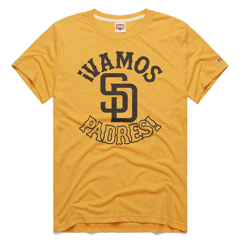 Men's Homage Gold San Diego Padres Vamos Tri-Blend T-Shirt