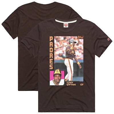 T-shirt hommage pour homme Tony Gwynn Brown, joueur de baseball Topps des Padres San Diego 1984
