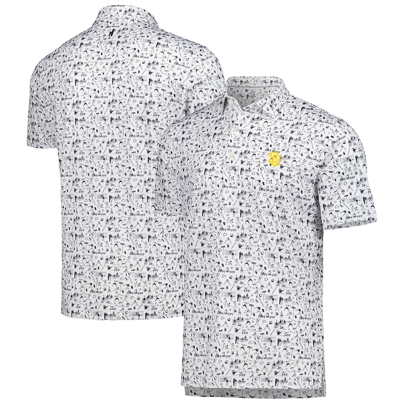 Polo johnnie-o pour homme noir San Diego Padres Ballpark