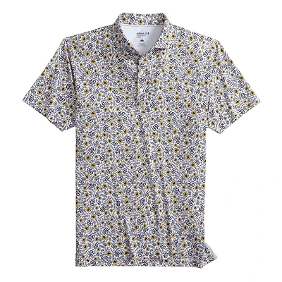 Polo Johnnie-O Performance blanc à imprimé intégral des Padres de San Diego pour homme