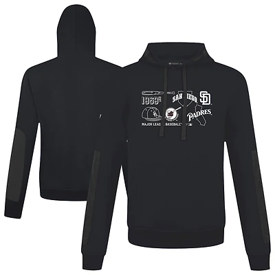 Sweat à capuche noir Levelwear pour homme, collection Cooperstown, des Padres de San Diego, Bombay Campaign