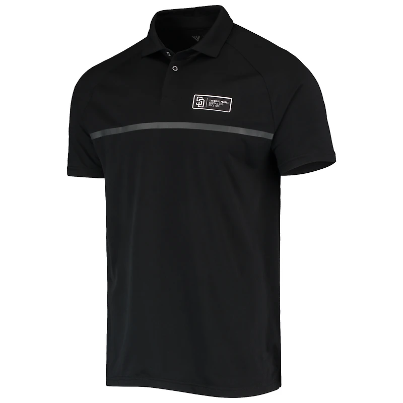 Men's Levelwear Black San Diego Padres Sector Raglan Polo