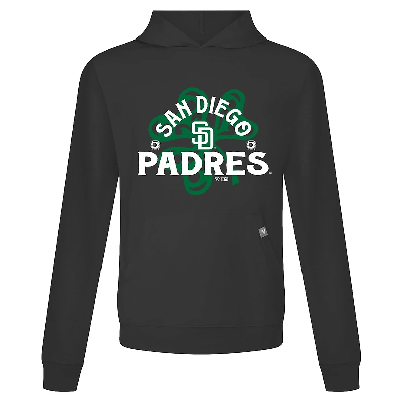 Sweat à capuche noir pour homme Levelwear San Diego Padres St. Patrick's Day Relay Shamrock