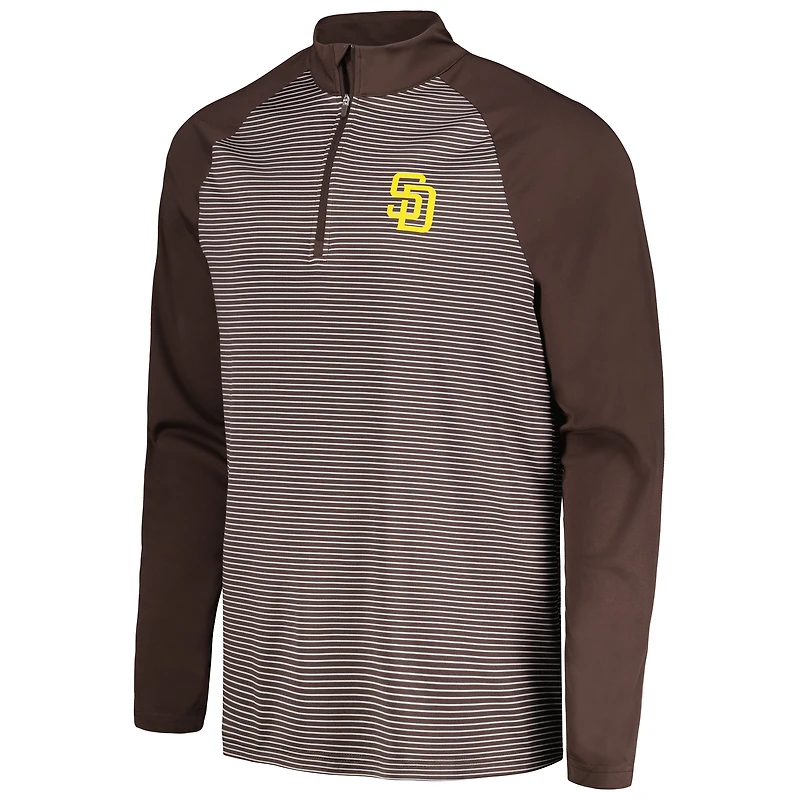 Haut à rayures raglan marron Levelwear San Diego Padres Charter pour hommes