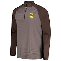 Haut à rayures raglan marron Levelwear San Diego Padres Charter pour hommes