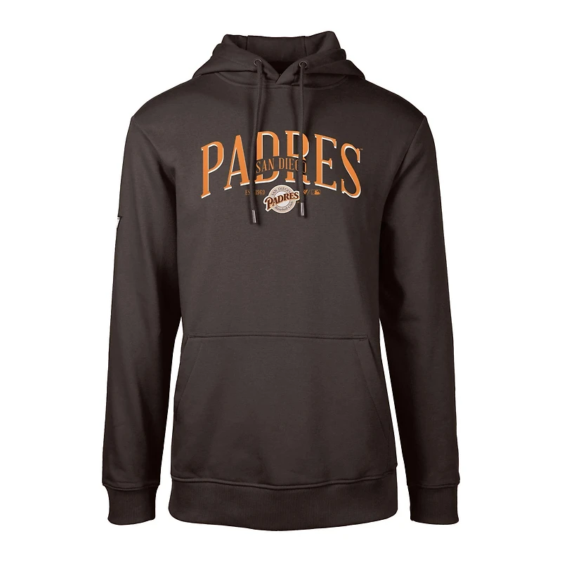 Sweat à capuche rétro Podium pour homme de la collection Cooperstown des Padres San Diego marron Levelwear