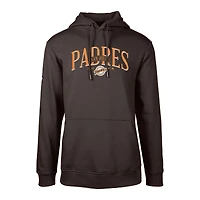 Sweat à capuche rétro Podium pour homme de la collection Cooperstown des Padres San Diego marron Levelwear
