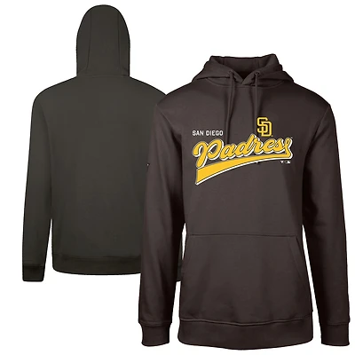 Sweat à capuche rétro Podium Team 2.0 marron de Levelwear pour homme des Padres San Diego
