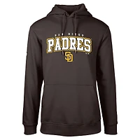 Men's Levelwear Brown San Diego Padres Podium Team Arch Pullover Hoodie