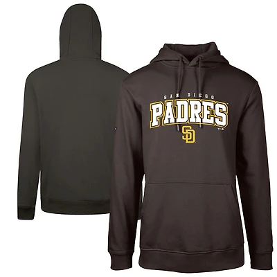 Men's Levelwear Brown San Diego Padres Podium Team Arch Pullover Hoodie