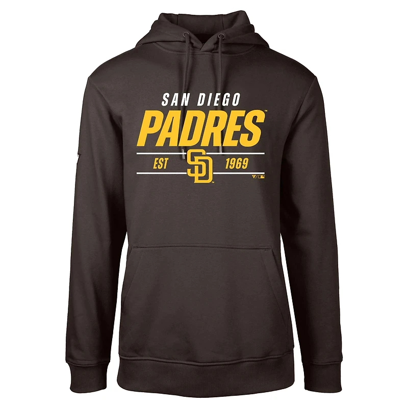 Men's Levelwear Brown San Diego Padres Podium Turnover Pullover Hoodie